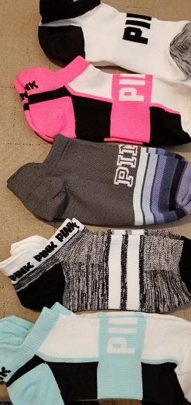 PINK Victoria's Secret Accessories - 5pairs of New PINK VS socks, super comfy, spandex